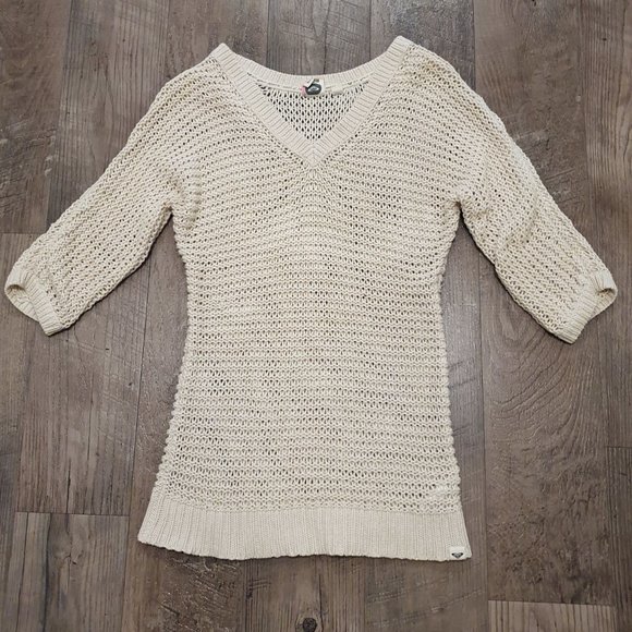 ROXY Beige Knit Sweater - Picture 1 of 12